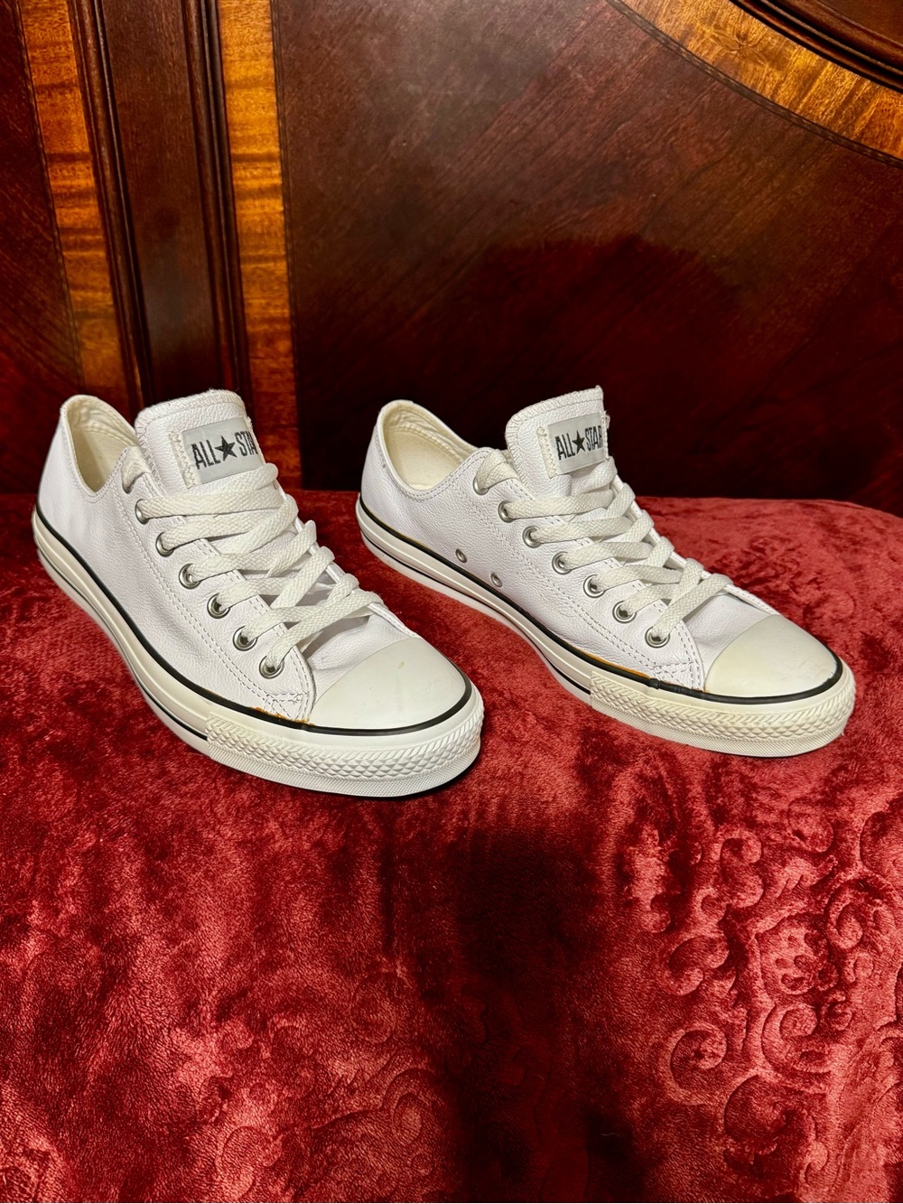 Leather Converse All Star Low Top Men's Sneakers - White